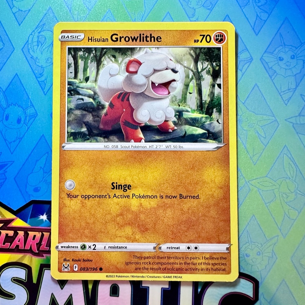 hisuian growlithe (083/196) - common — pokémon: lost origin